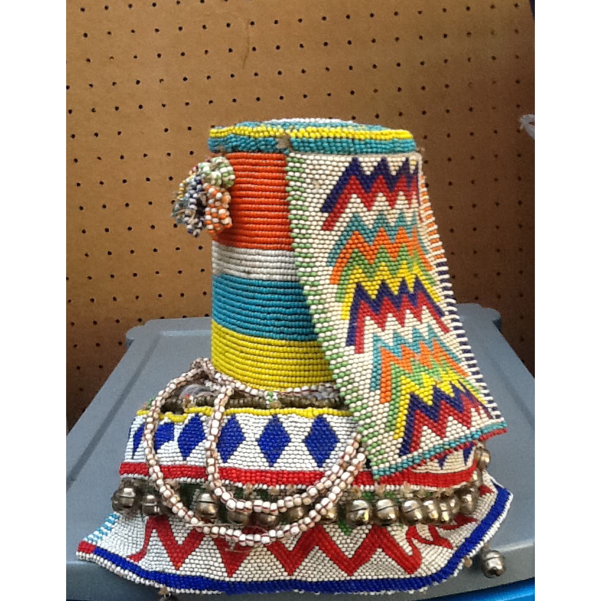 Tsonga‑Shangaan n’wana child figure from Natalie Knight art collection, handcrafted with beads and textiles.